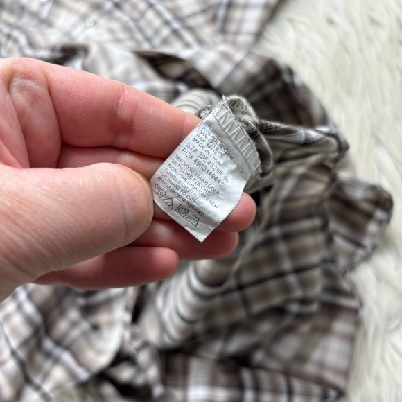 Plains Western Wear Men's XL Plaid Pearl Snap Shirt Cowboy Stage Coach Gray - Picture 5 of 6